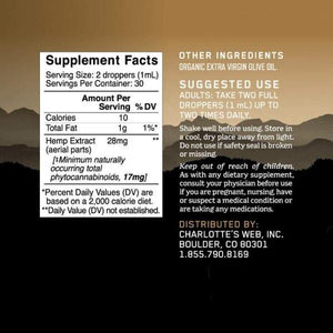 Charlotte's Web 17 mg Hemp Extract CBD Oil