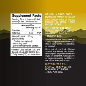 Charlotte's Web 60 mg Hemp Extract Oil