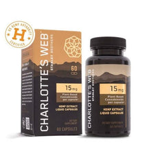 Load image into Gallery viewer, Charlotte&#39;s Web Hemp Extract Liquid Capsules 15 mg