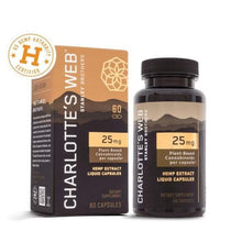 Load image into Gallery viewer, Charlotte&#39;s Web Hemp Extract Liquid Capsules 25 mg