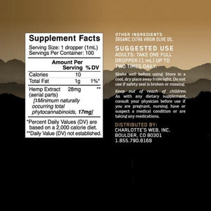 Charlotte's Web 17 mg Hemp Extract CBD Oil